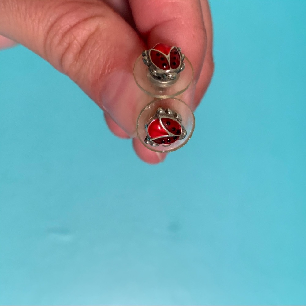 Lady Bug Stud Earings